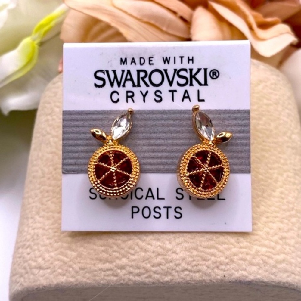 Orange Slices Gemstone Earrings
Swarovski Crystals NEW!